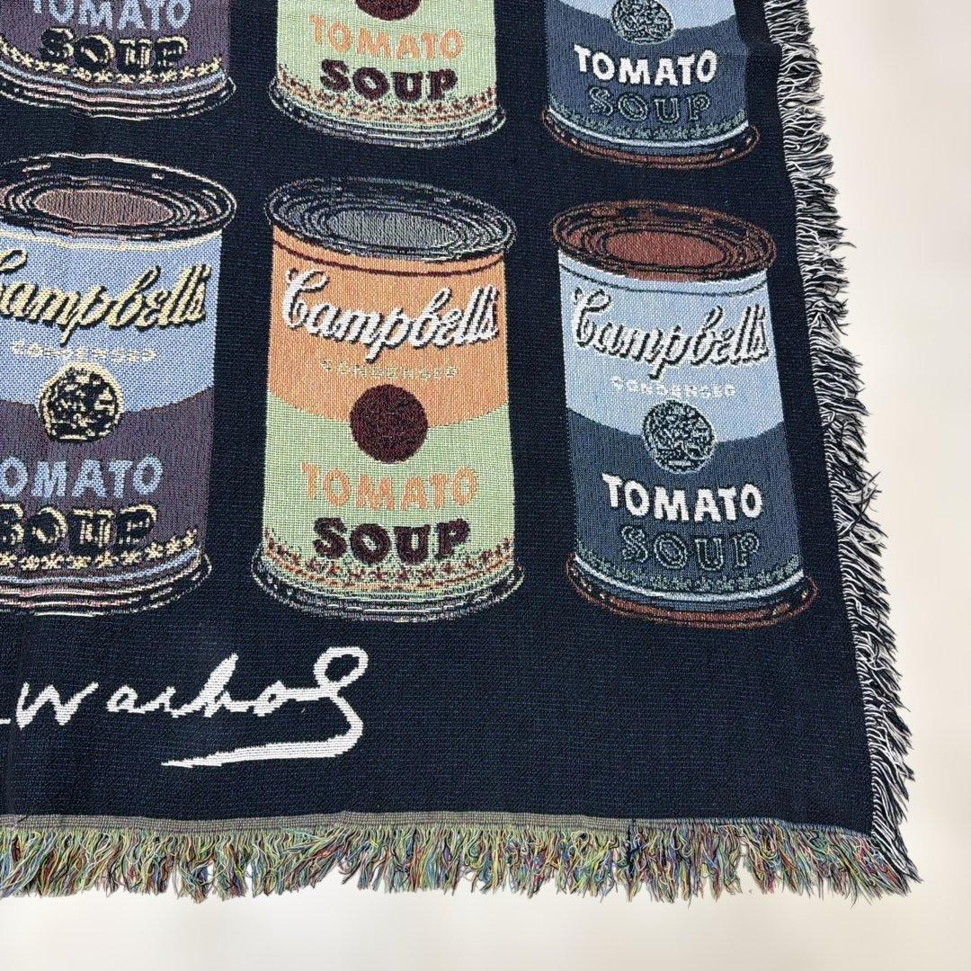 キャンベルスープ　マルチカバー　ソファカバー　ラグ 151x133