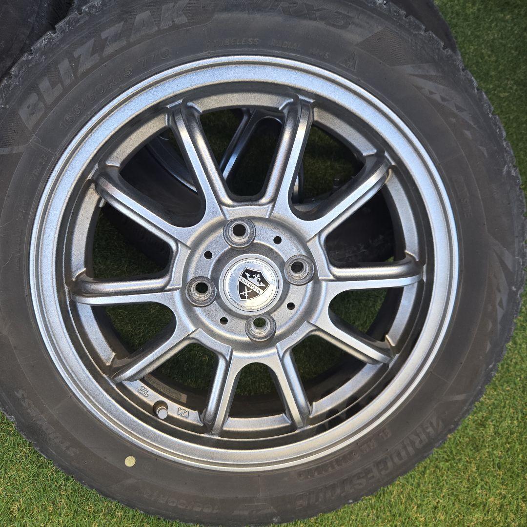 ナット付き！ ハスラー等 スタッドレス VRX3 15インチ ホイール4本セット