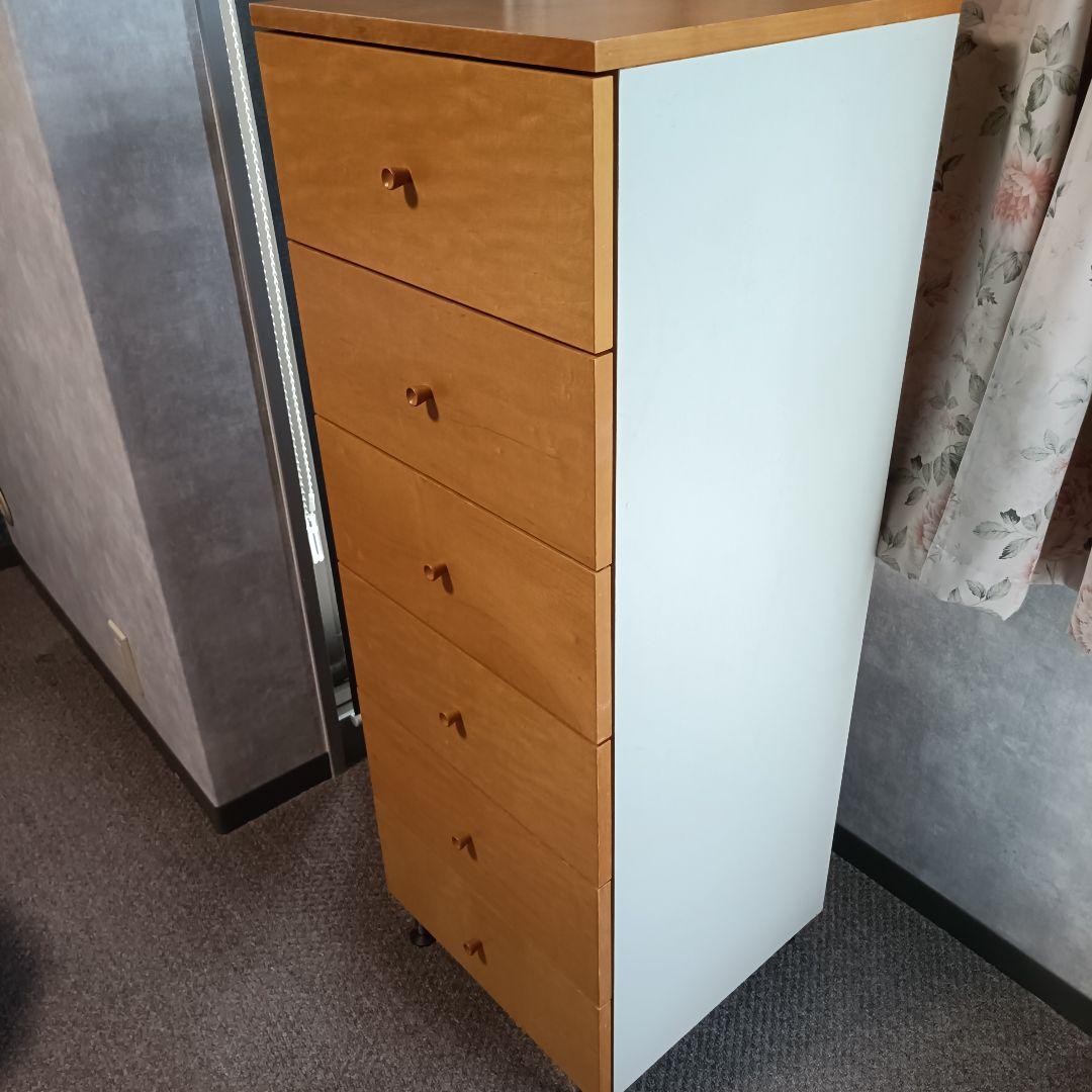 無印良品　希少廃盤モデル　メープル　木製 6段チェスト 収納家具 タンス