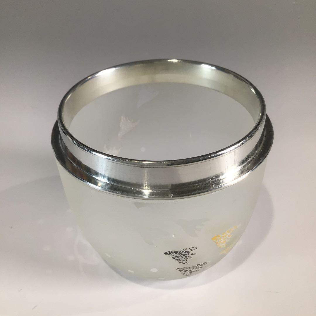 Ｐ６６０　棗　『高橋直樹造』『吹きガラス』『波千鳥文』『義山棗』　共箱　茶道具