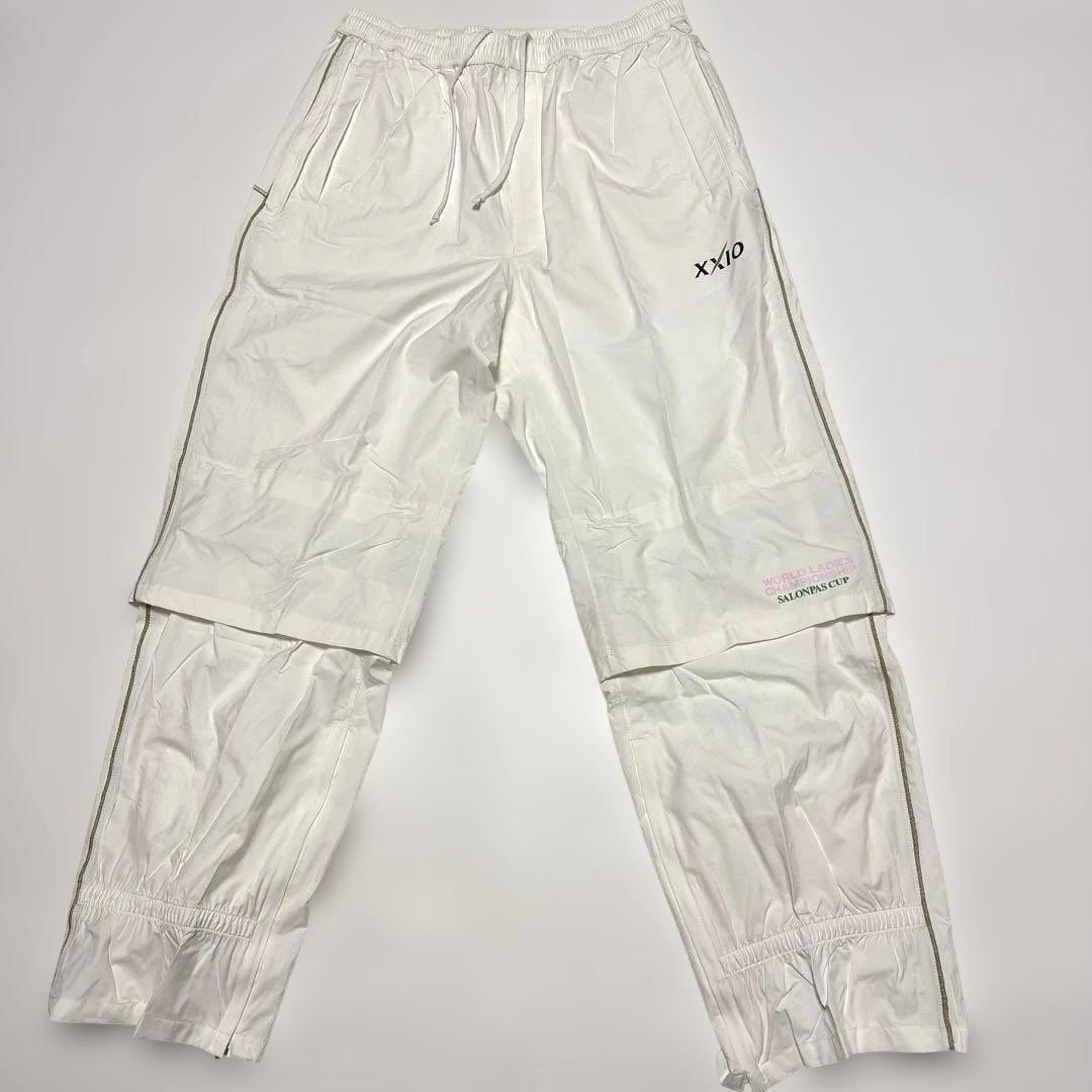 タグ付き未使用　xxio ゴルフ用レインウェア ホワイト ロゴ入　サイズXL