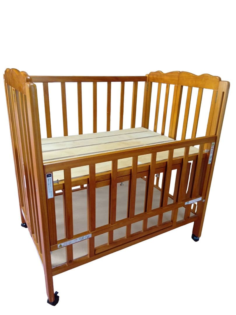 大和屋　yamtoya パタン　ミニベビーベッド キャスター付き　折り畳みベッド