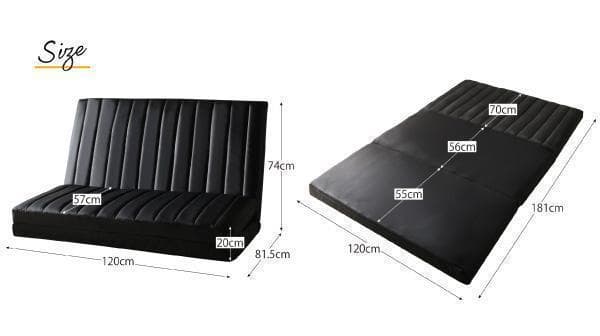 値下げ！新品 送料込 1台3役 カウチソファ ベッドスタイル3wayソファ120