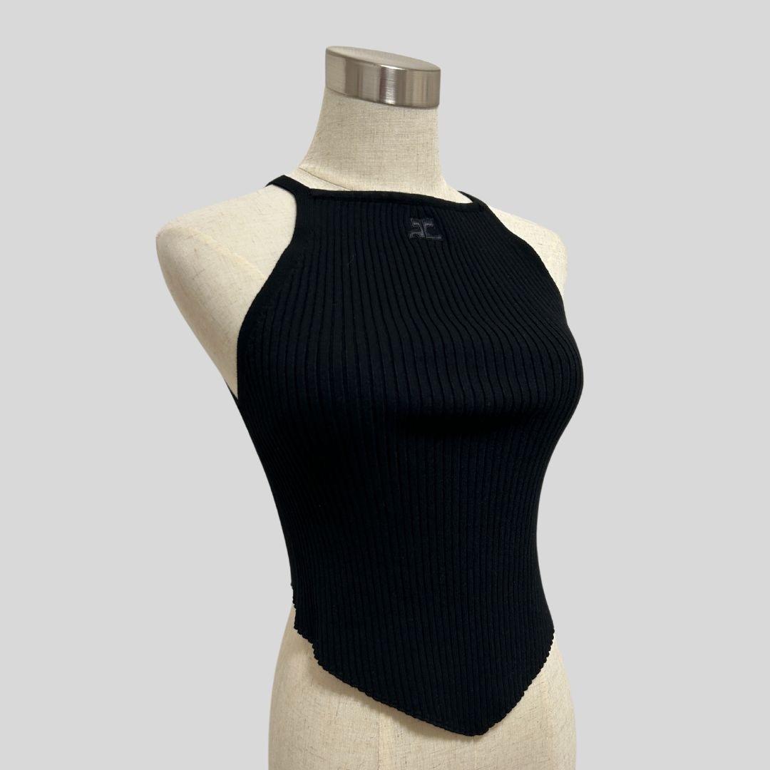 新品Mサイズ【クレージュ】Courregesロゴタンクトップ