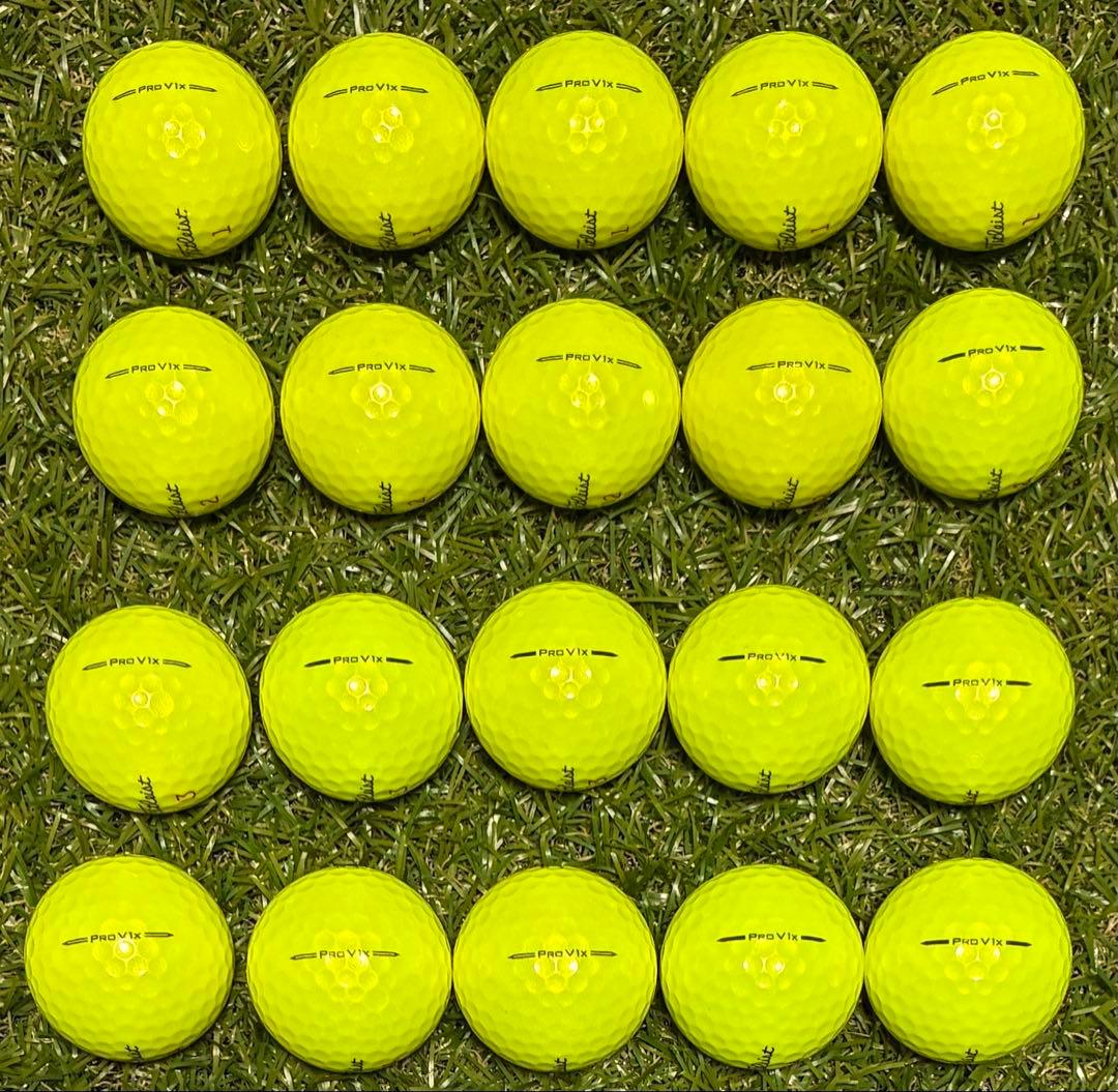 494★Sランク★タイトリスト ProV1x ロストボール イエロー　20球