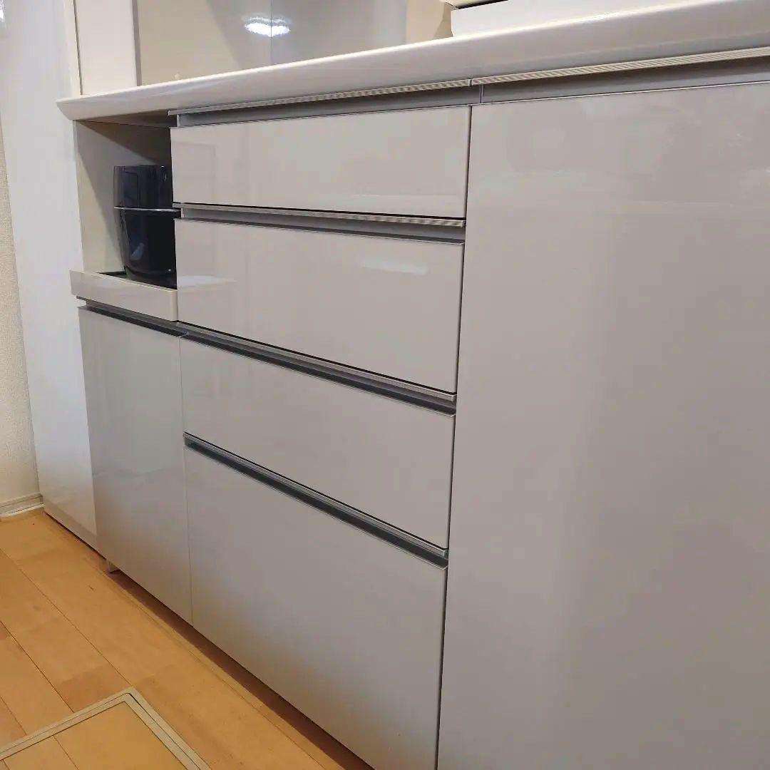 美品 ★ Pamouna ★ 食器棚 シルキーアッシュ 幅140cm ハイタイプ