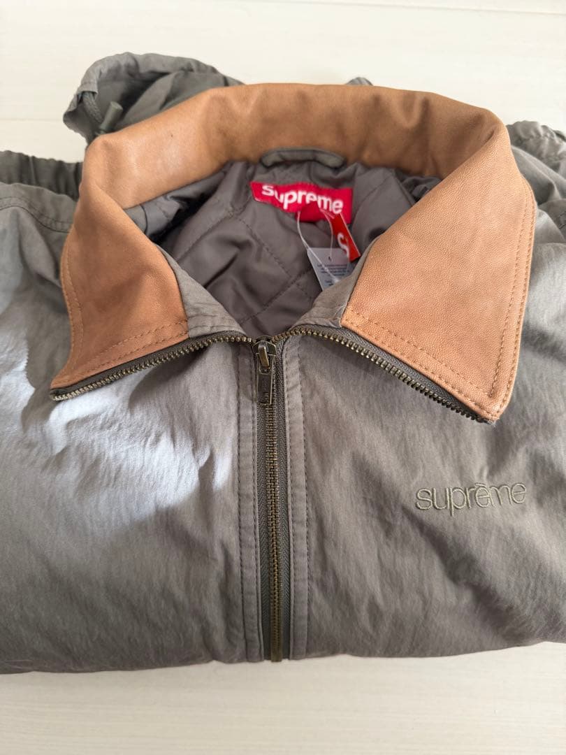 ジャケット・アウター supreme leather collar utility jacket M