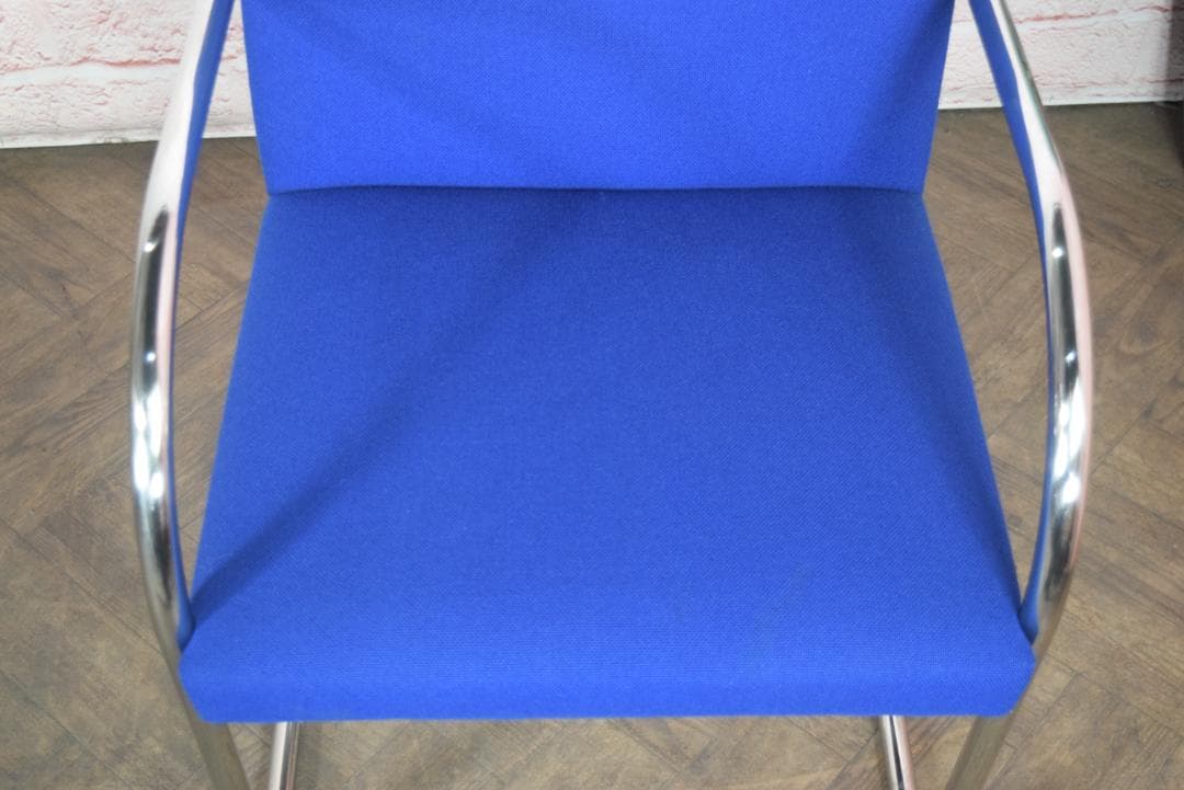 Knoll/ノル ブルーノ アームチェア チューブラー ファブリックブルー c