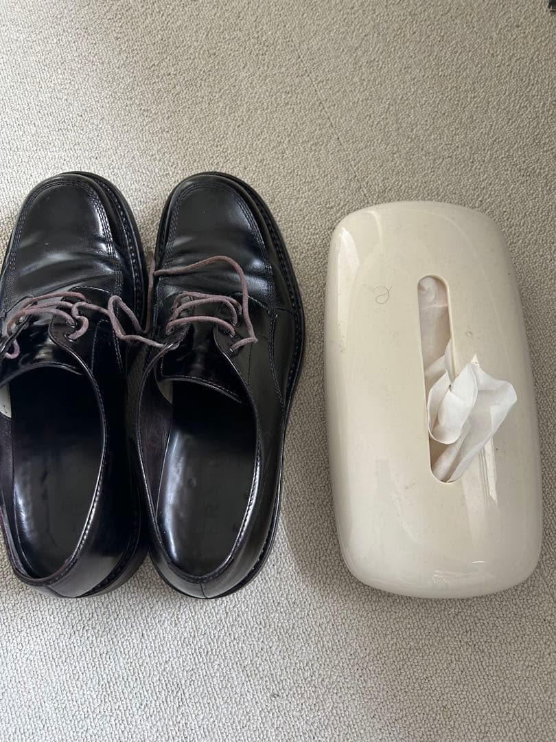 靴 prada archive square toe derby shoes 90s