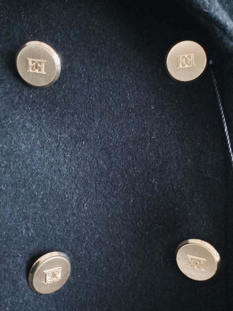 訳あり未使用品【ESCADA】黒ジャケット ピーコート 32 定価272800円