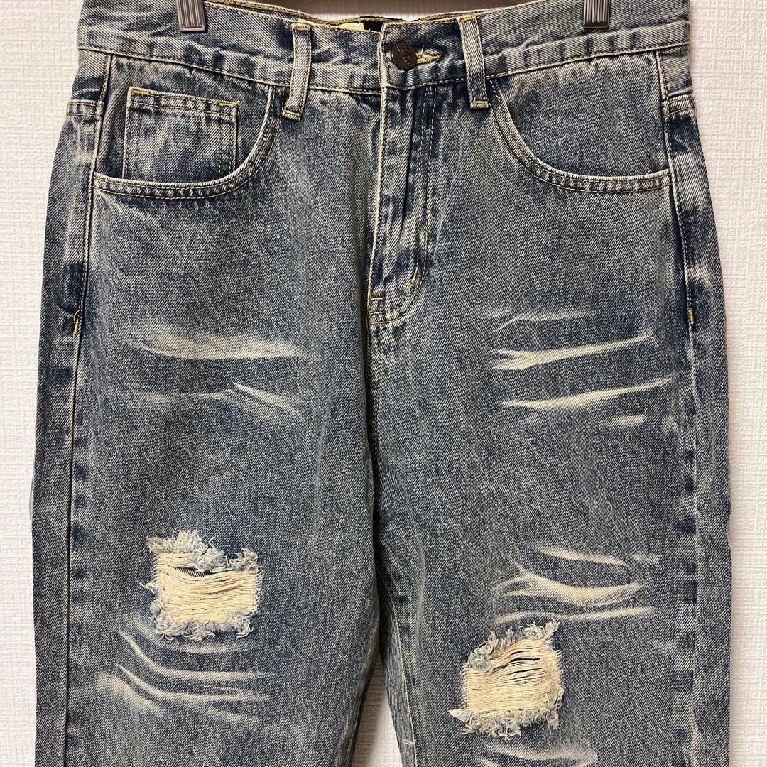 【極美品】 HELLSTAR ダメージ デニムパンツ