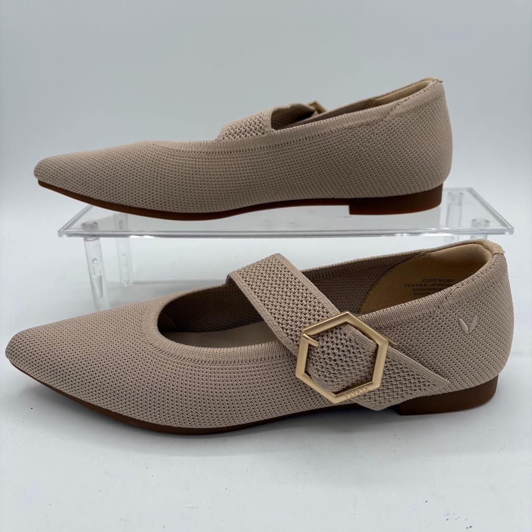 ビバイア 【23.5】マリア　ポインテッドトゥ メリージェーン フラットシューズ