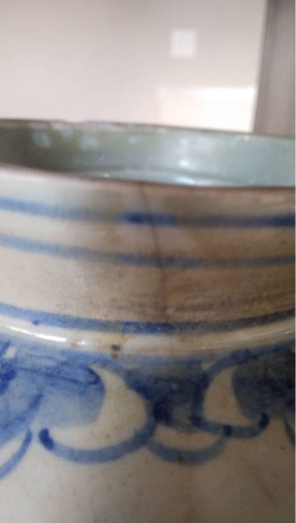 李朝　韓国美術　朝鮮美術　花器　中国古美術　染付　オブジェ