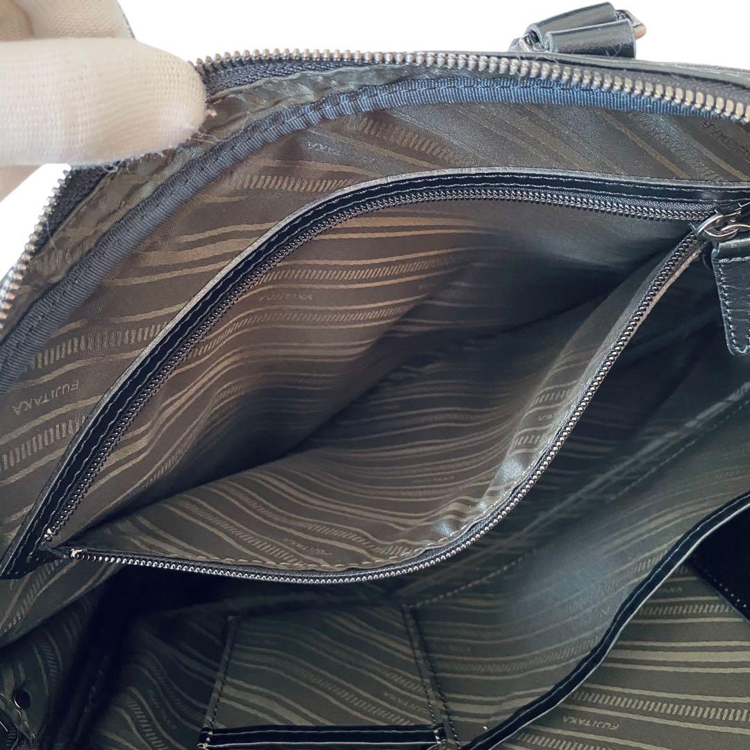 FUJITAKA フジタカ【美品】2WAY レザー ブリーフケース ブラック