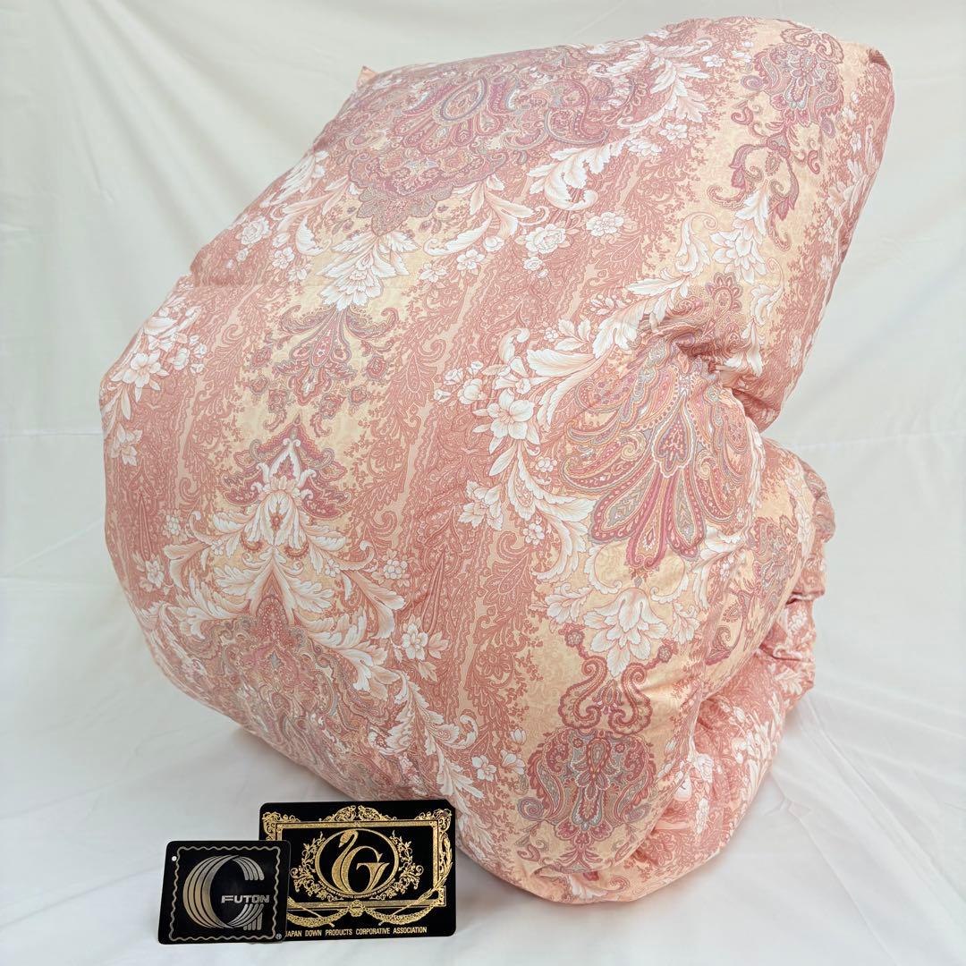羽毛布団 シングル ポーランド ホワイトマザーグース CH92103 ピンク