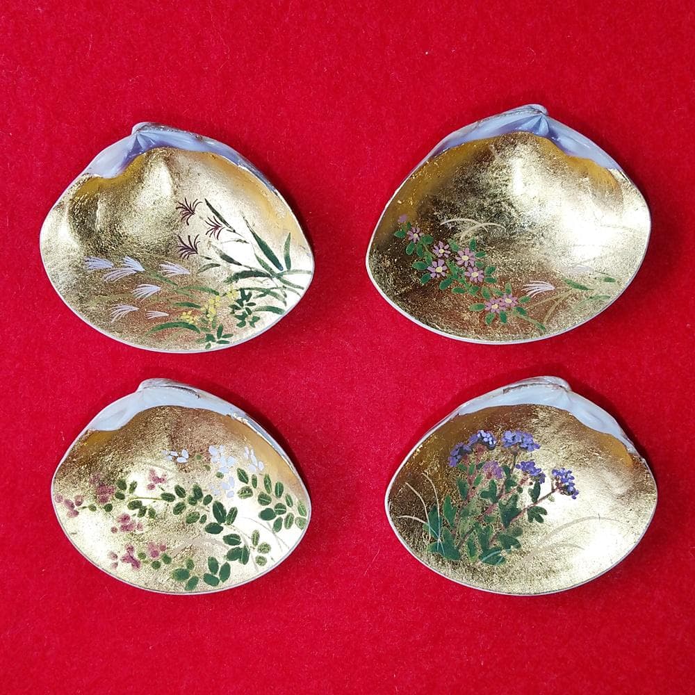 Toshi　純金泊　京洛の秋 貝桶と貝合わせ