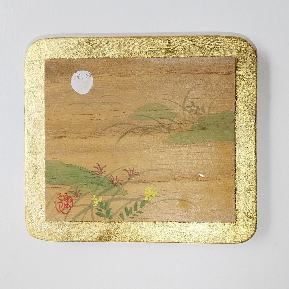 Toshi　純金泊　京洛の秋 貝桶と貝合わせ