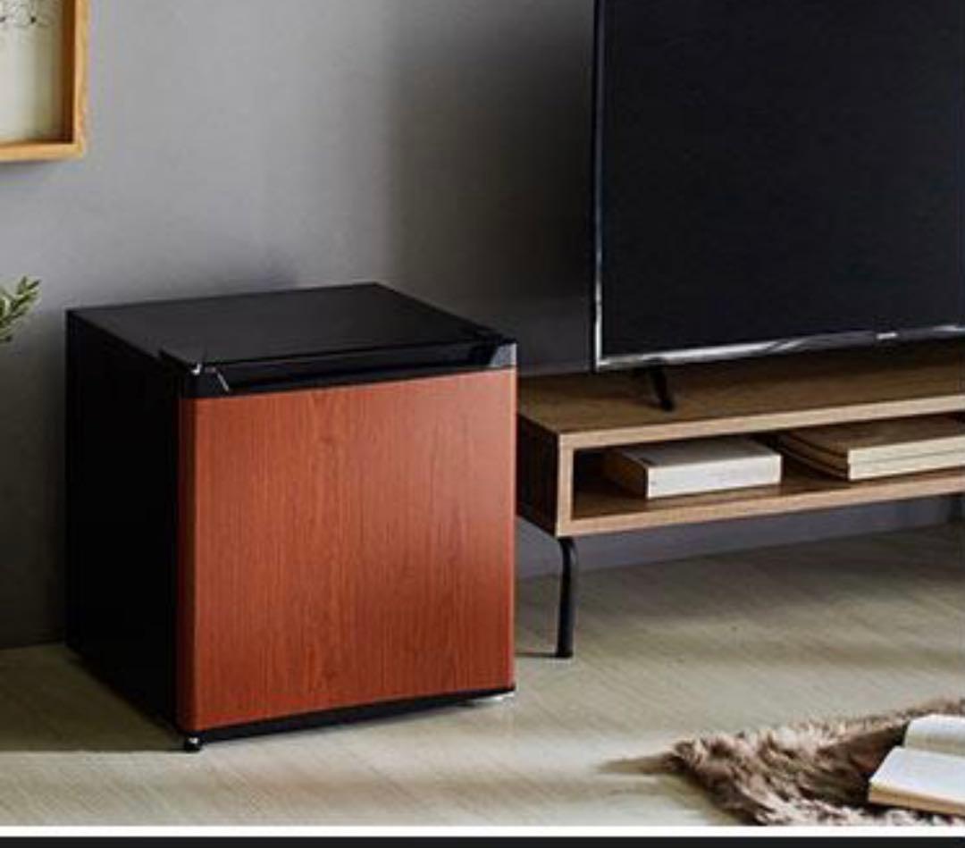 【超美品】2024年製 アイリスオーヤマ 小型冷蔵庫 46L ダークウッド