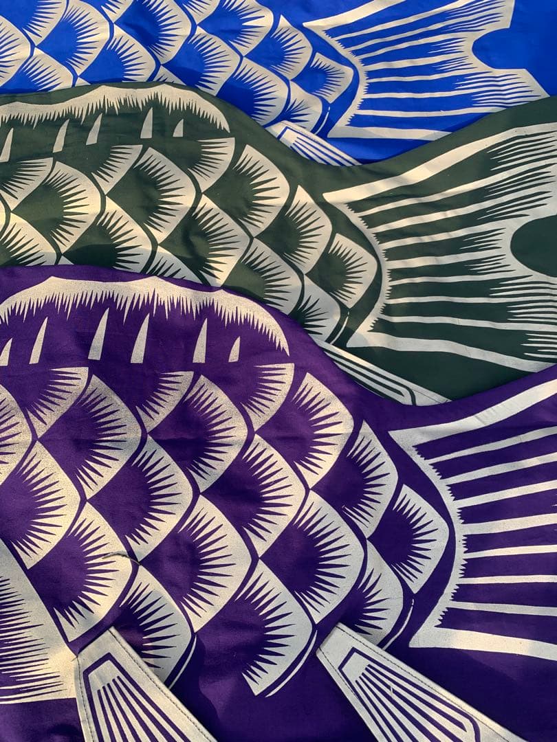 歌川広重「名所江戸百景 水道橋駿河台」手染め鯉のぼり　緑　1.5mセット鯉のぼり