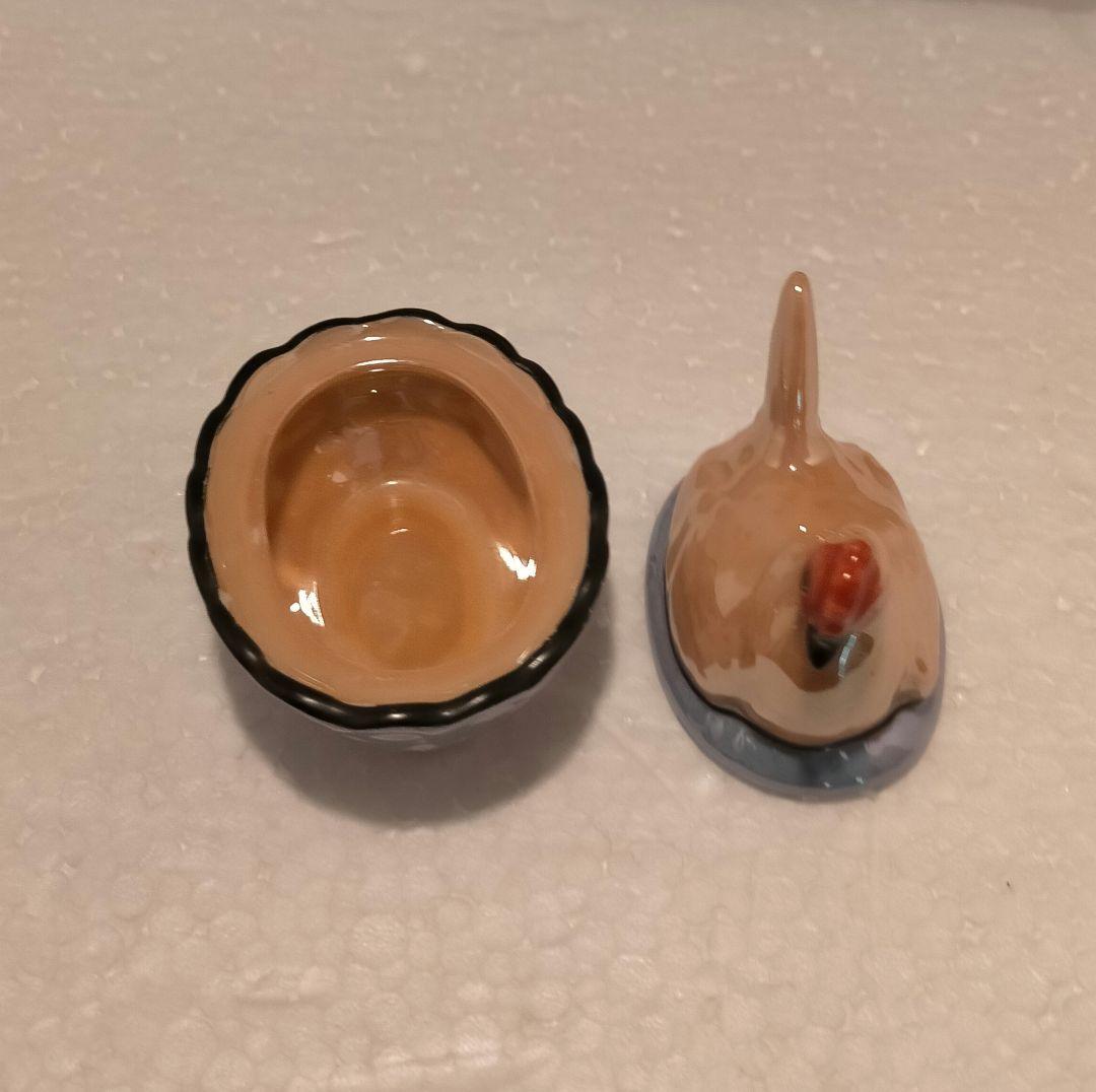 オールドノリタケ　ラスター彩　巣の中のニワトリ