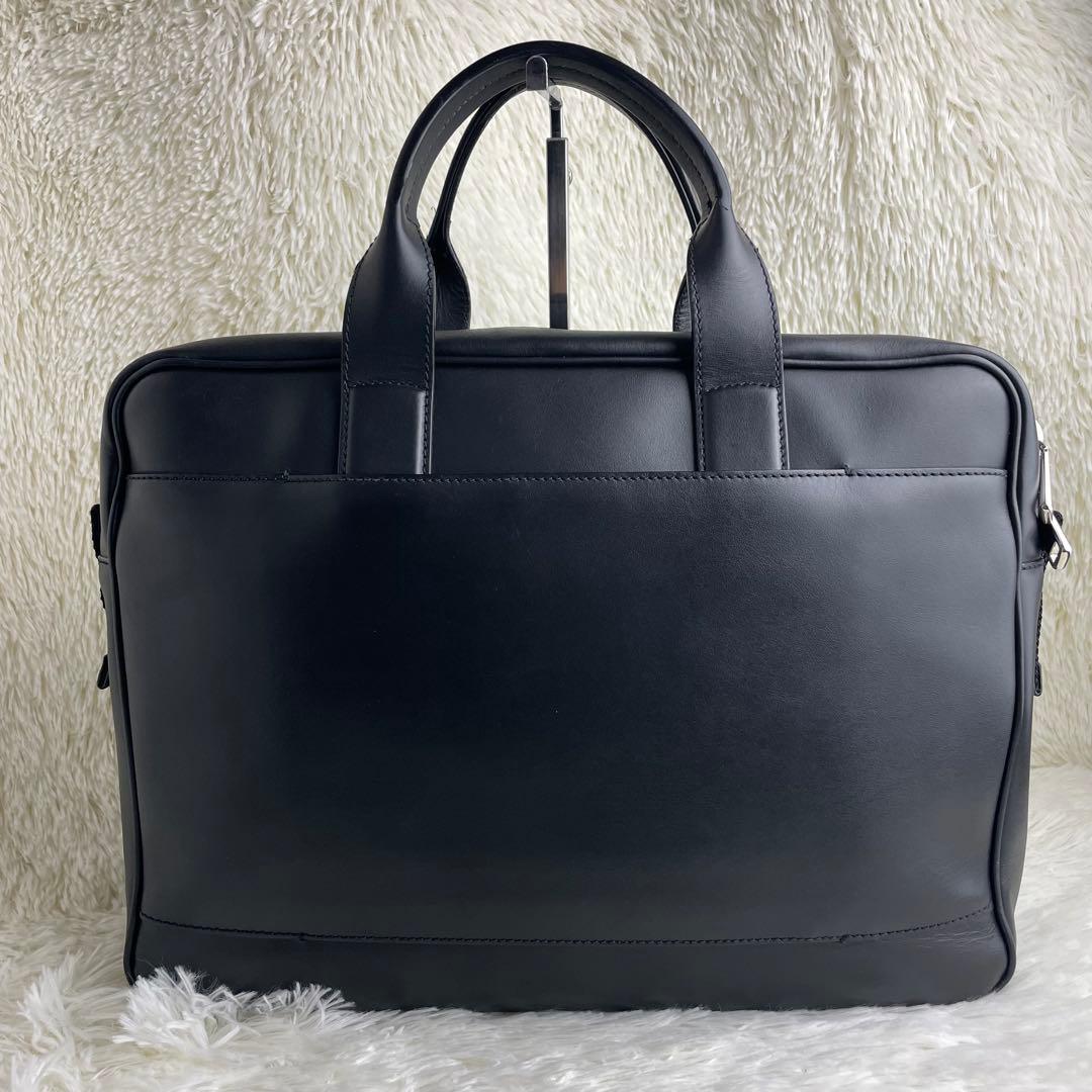 【美品】BALLY バリー ビジネスバッグ 2way レザー A4 黒