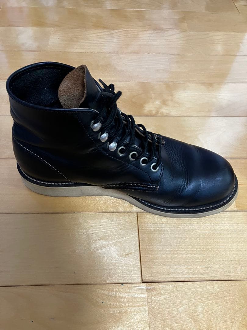 【希少】RED WING(レッドウィング)8165 四角犬タグ プレーントゥ　黒