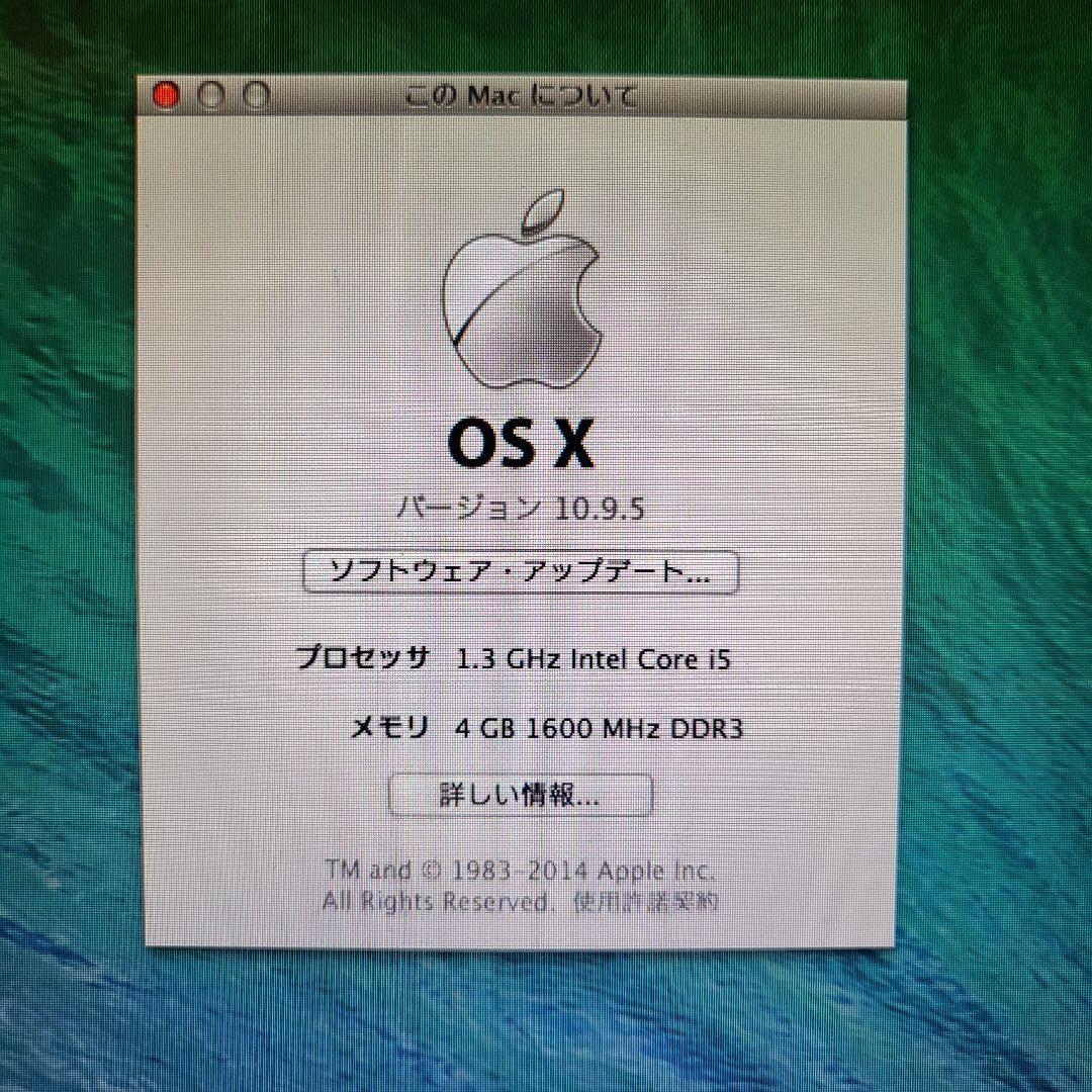 MacBook本体 MacBookAir 13inch,Mid 2013