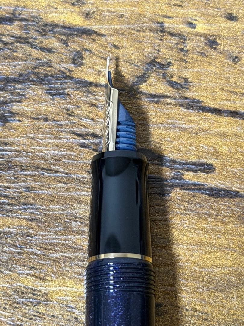 新品　2015年限定　ラメバイオレット　カスタム　74 万年筆　14金　FM