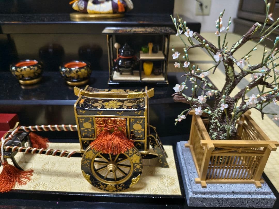 【引き取り限定】雛人形　七段飾り　木目込み　レトロ