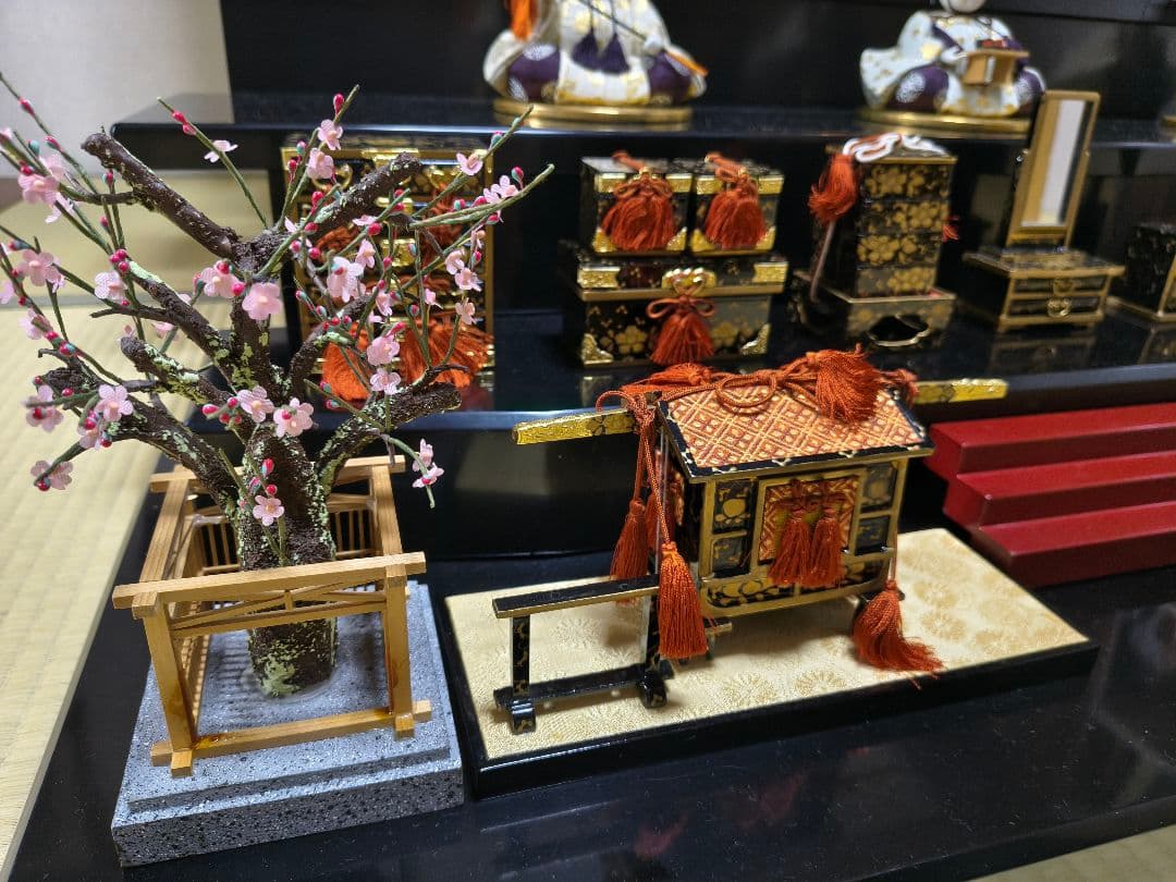 【引き取り限定】雛人形　七段飾り　木目込み　レトロ