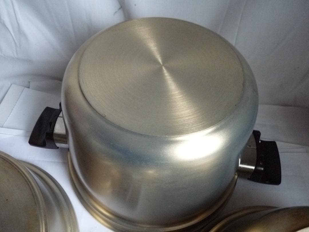 しばのキッチンゴールド鍋セット 径26、高さ18/13/8.5ｃｍ