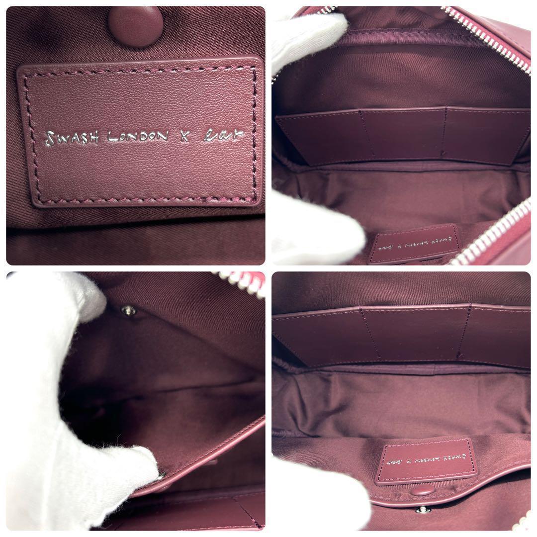 【極美品】 イアパピヨネ SWASH コラボ ショルダーバッグ ボルドー 総柄