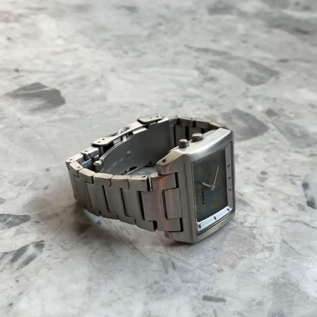 fossil big tic watch アナデジ y2k スクエア