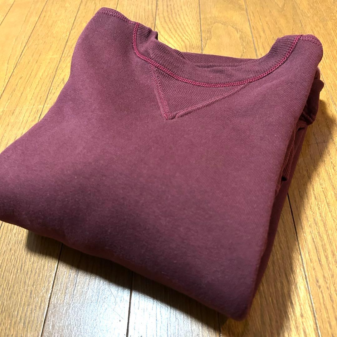 XLサイズ！ウエアハウス warehouse 古着スウェット ボルドー 44
