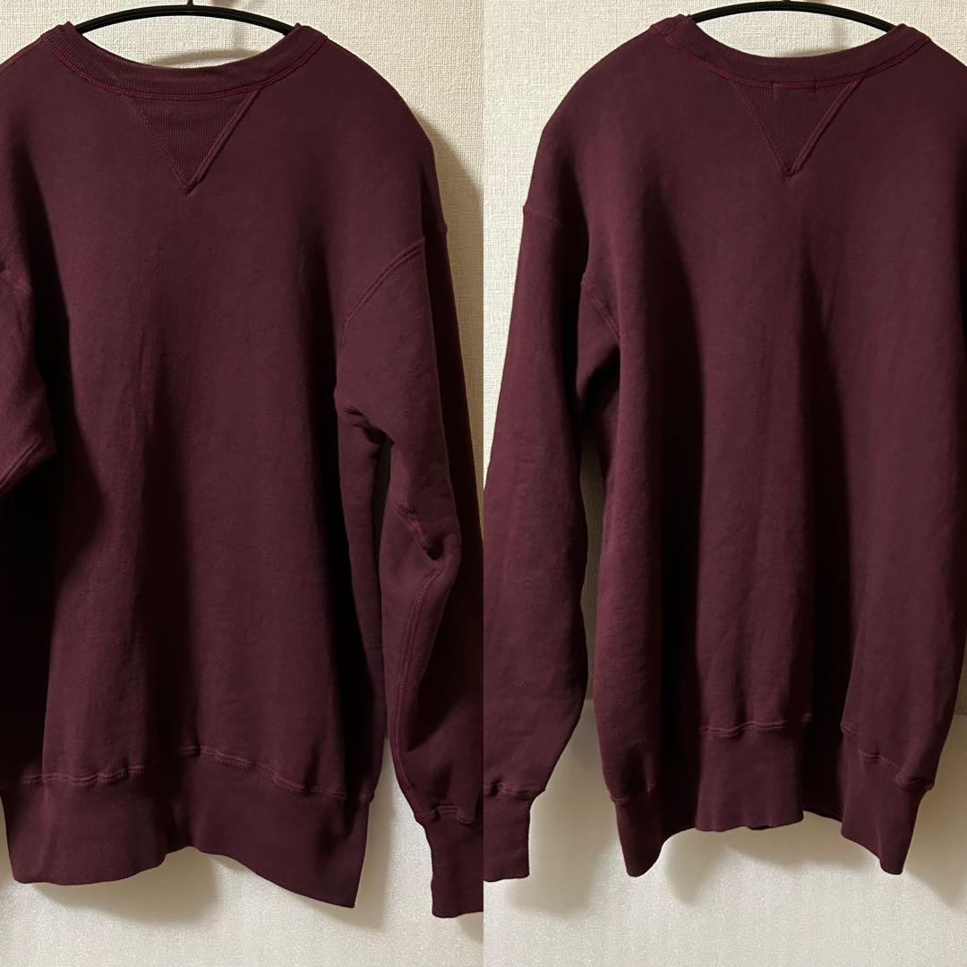 XLサイズ！ウエアハウス warehouse 古着スウェット ボルドー 44