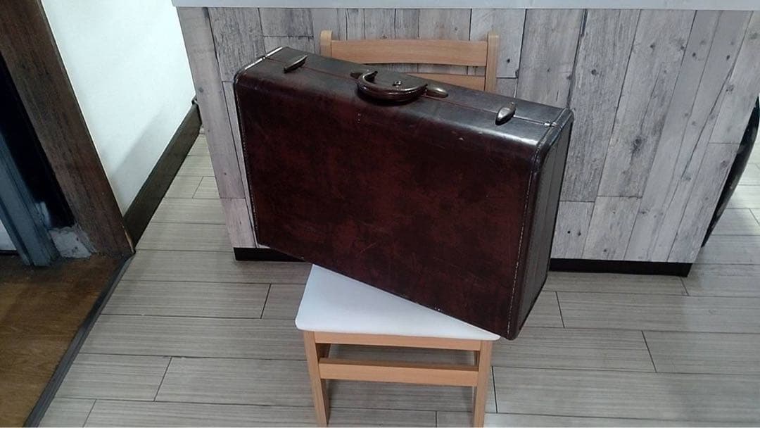 Samsonite ダークブラウン レザー スーツケース アメリカ ヴィンテージ