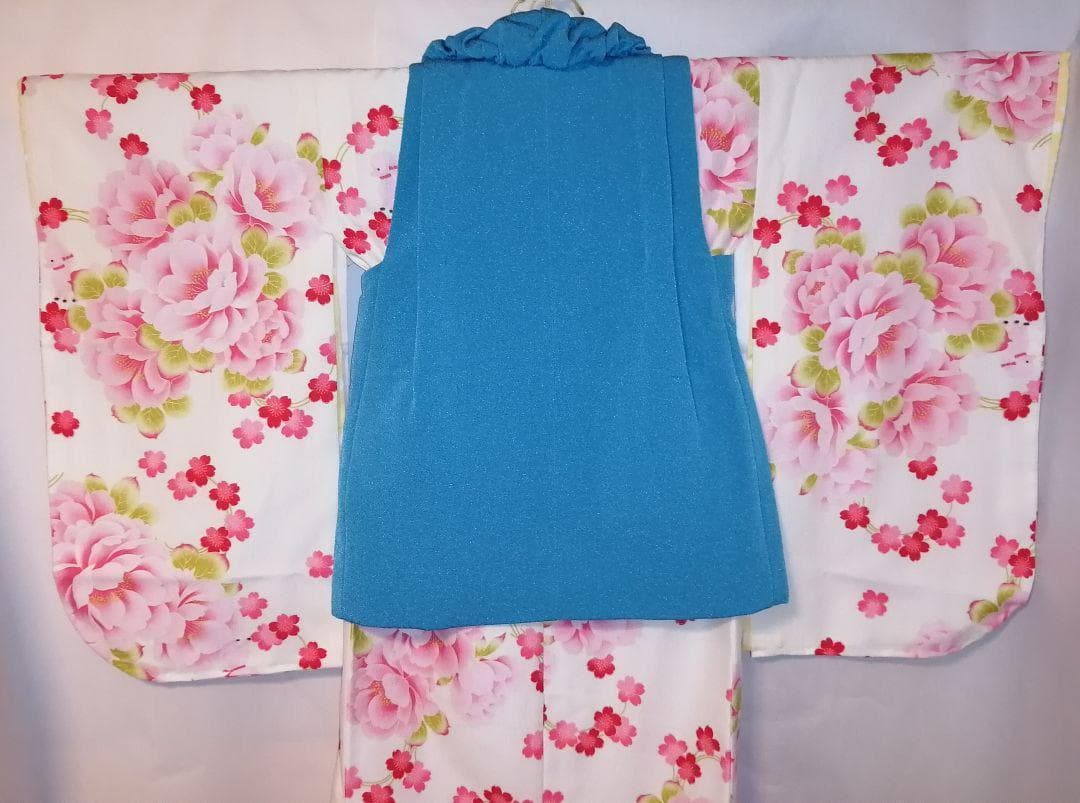 ポンポネット＆JAPAN STYLE 七五三 3歳.着物.被布女の子セット 3⑬