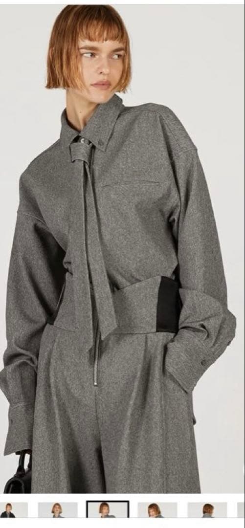 値下げPRANK PROJECT ネクタイ付きシャツ グレー