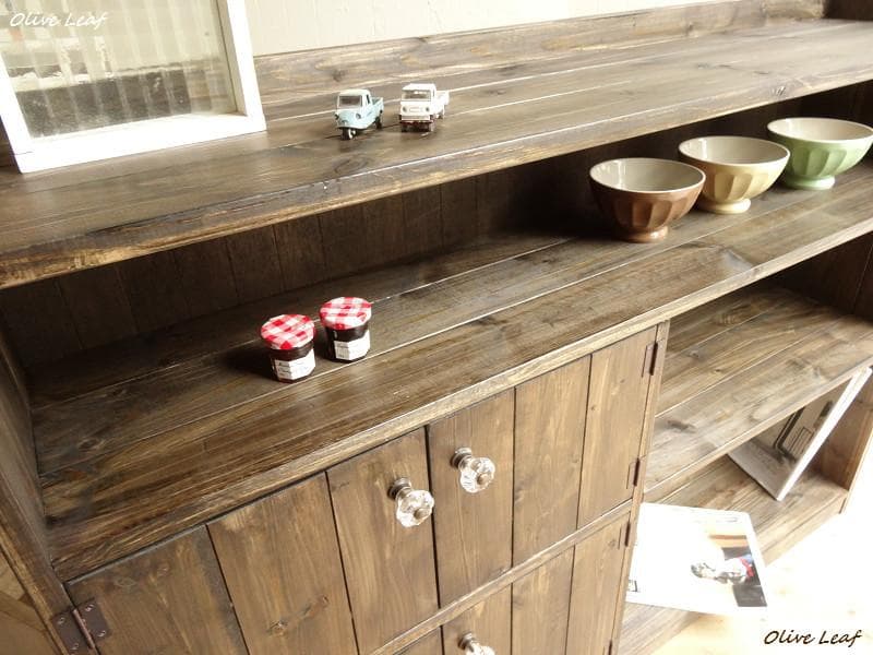 サイズ、デザインオーダー可●超ワイドキャビネット●エスプレッソ●受注製作