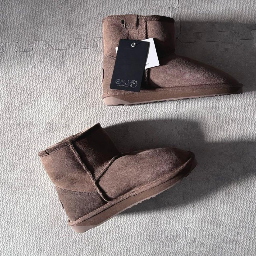 エミューemu未使用ムートンブーツ24（7）スティンガーミニMUSHROOM