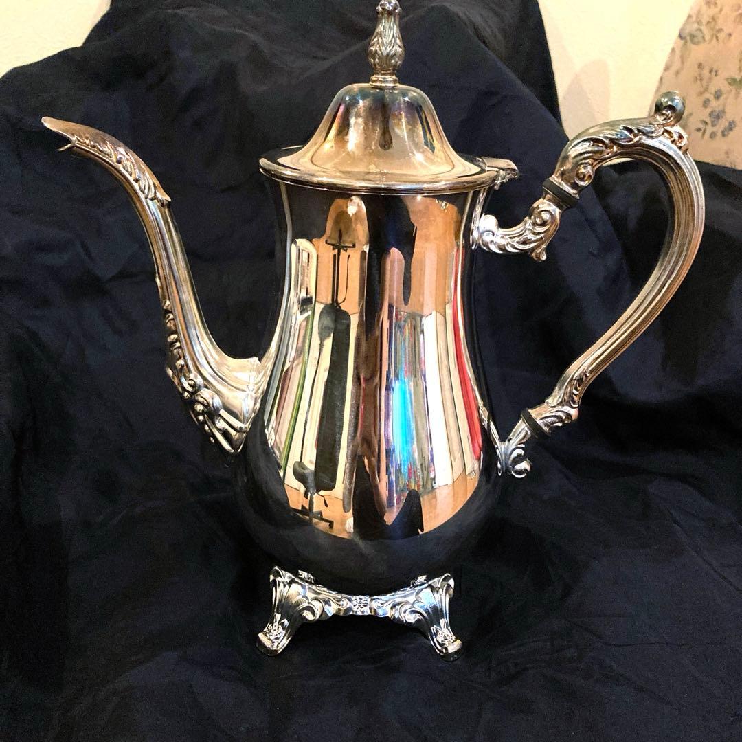 銀シルバーコーヒーポットティーポットトレイトレーシュガーポットクリーマーアメリカ