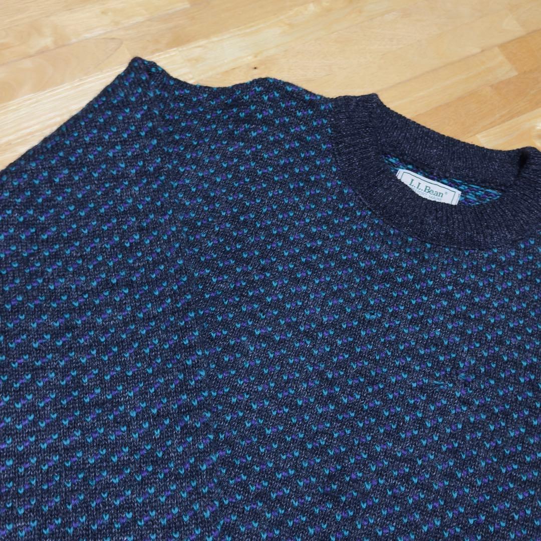 破格‼️80s エルエルビーン バーズアイ ニット セーター L ヴィンテージ