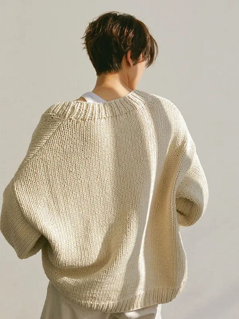 【新品未使用】エトレトウキョウ ハンドメイド ニット ガウン オフホワイト