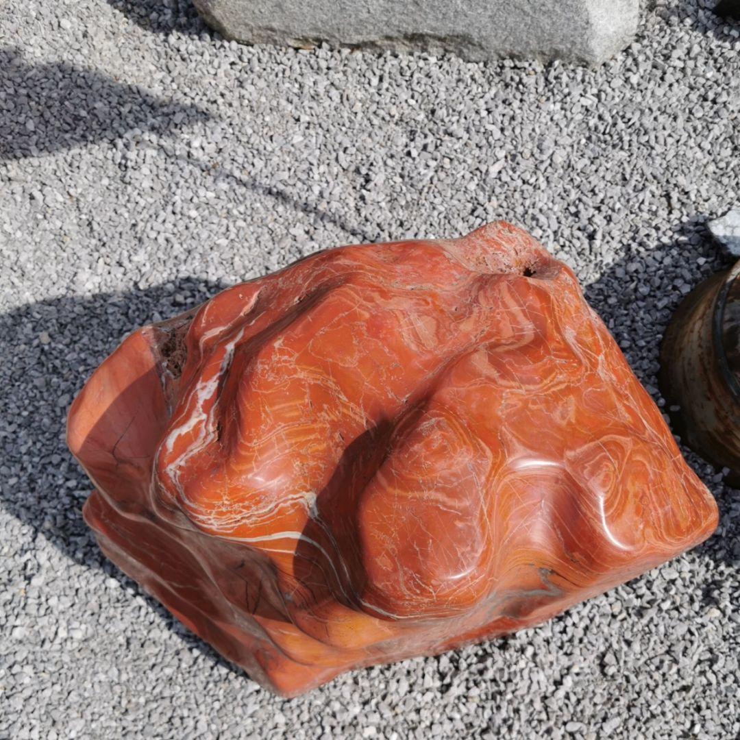 レッドジャスパー　317キロ　赤玉石　庭石　鑑賞石　石　置物　オブジェ