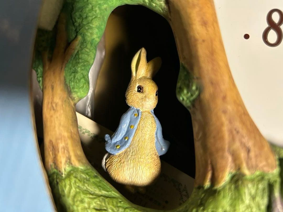 ピーターラビット メロディ掛時計 4MH776 振り子時計　からくり時計