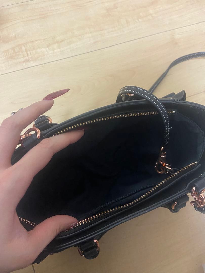 サマンサベガ トートバッグ フリル ブラック