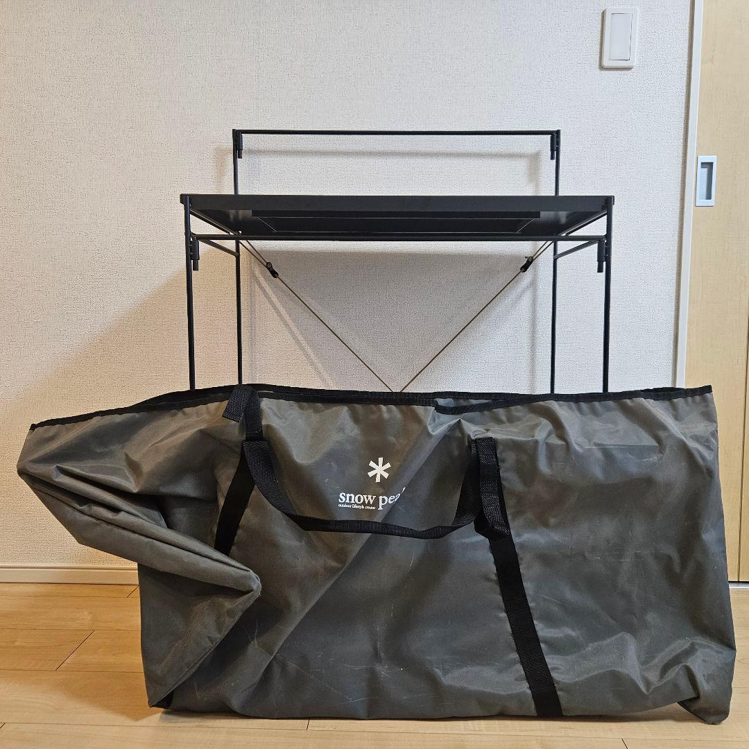 アイアン工房　キッチンテーブル+スノーピーク　マルチパーパストートバッグ　セット