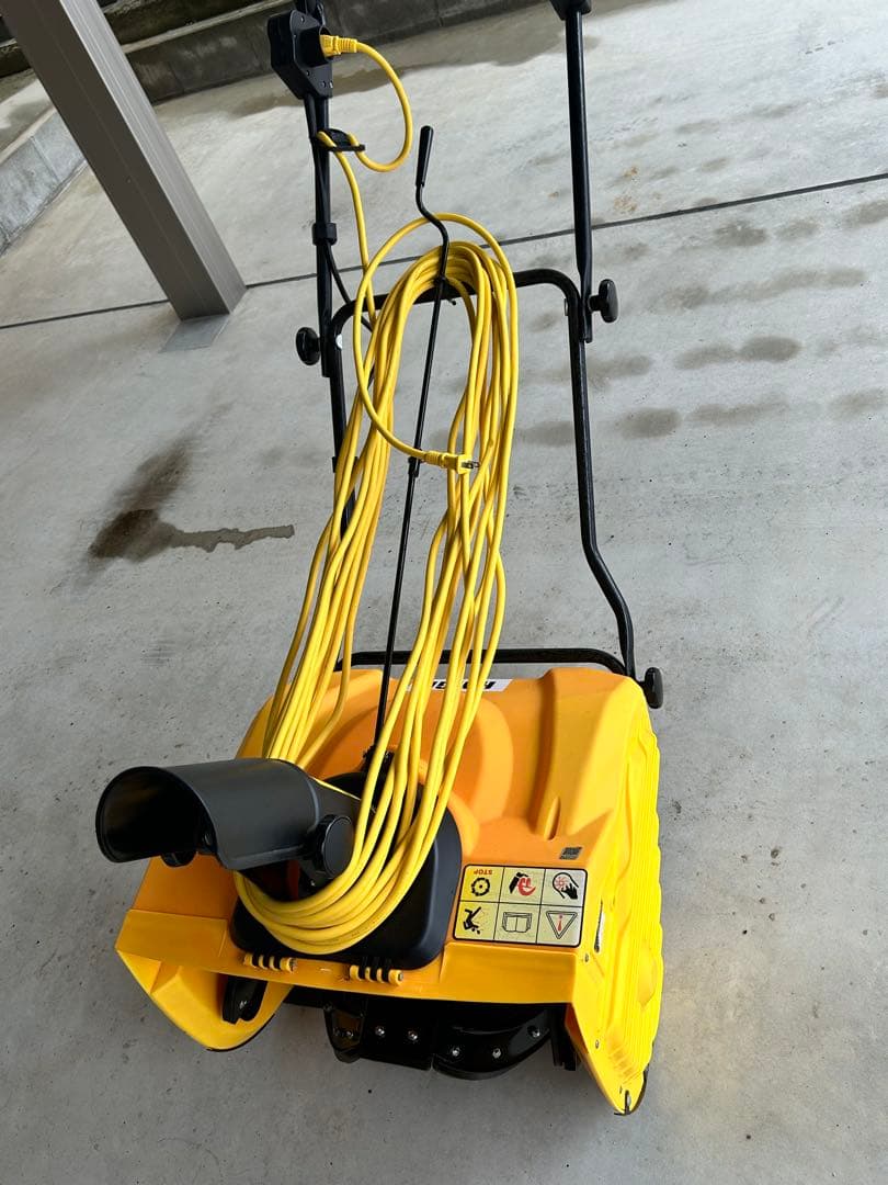 HAIGE 手押し電動除雪機 電源コードと延長コードの2本付き