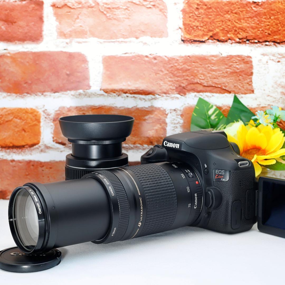 超望遠レンズ付き✨Wi-Fi画像転送✨Canon Kiss X8i✨ダブルレンズ