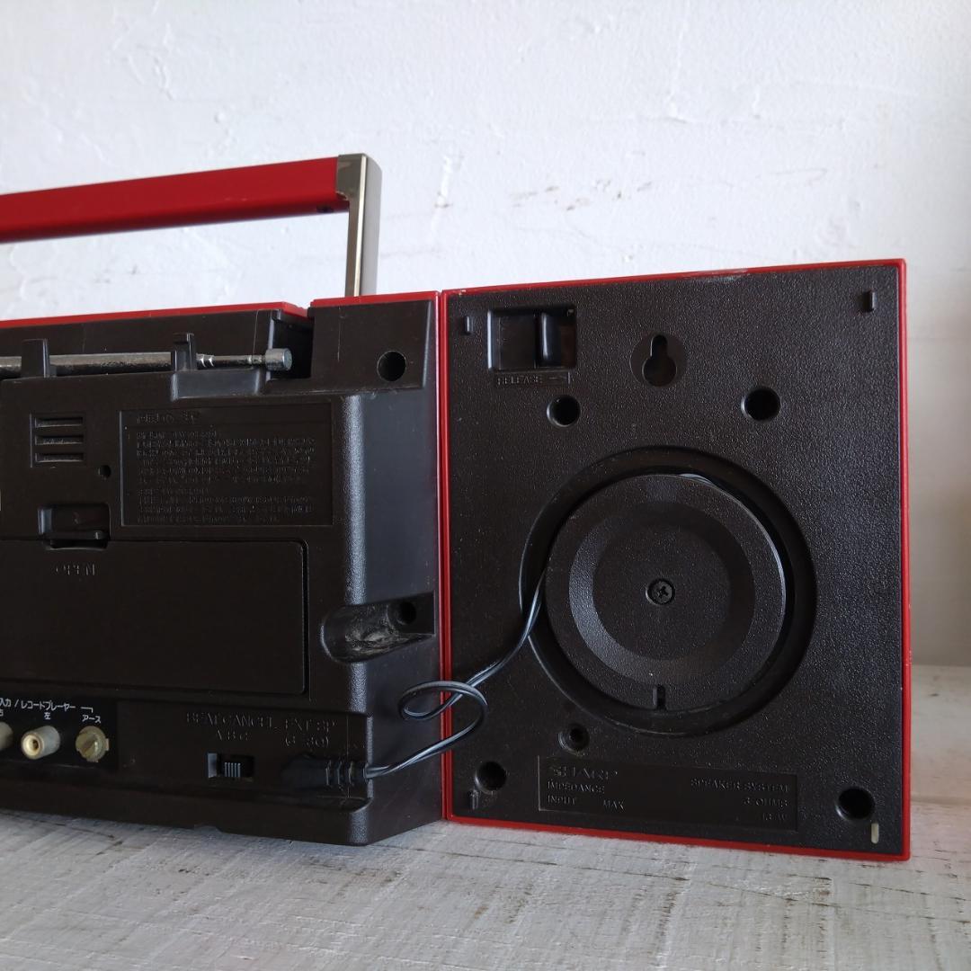 SHARP　QT-88　ダブルラジカセ　赤